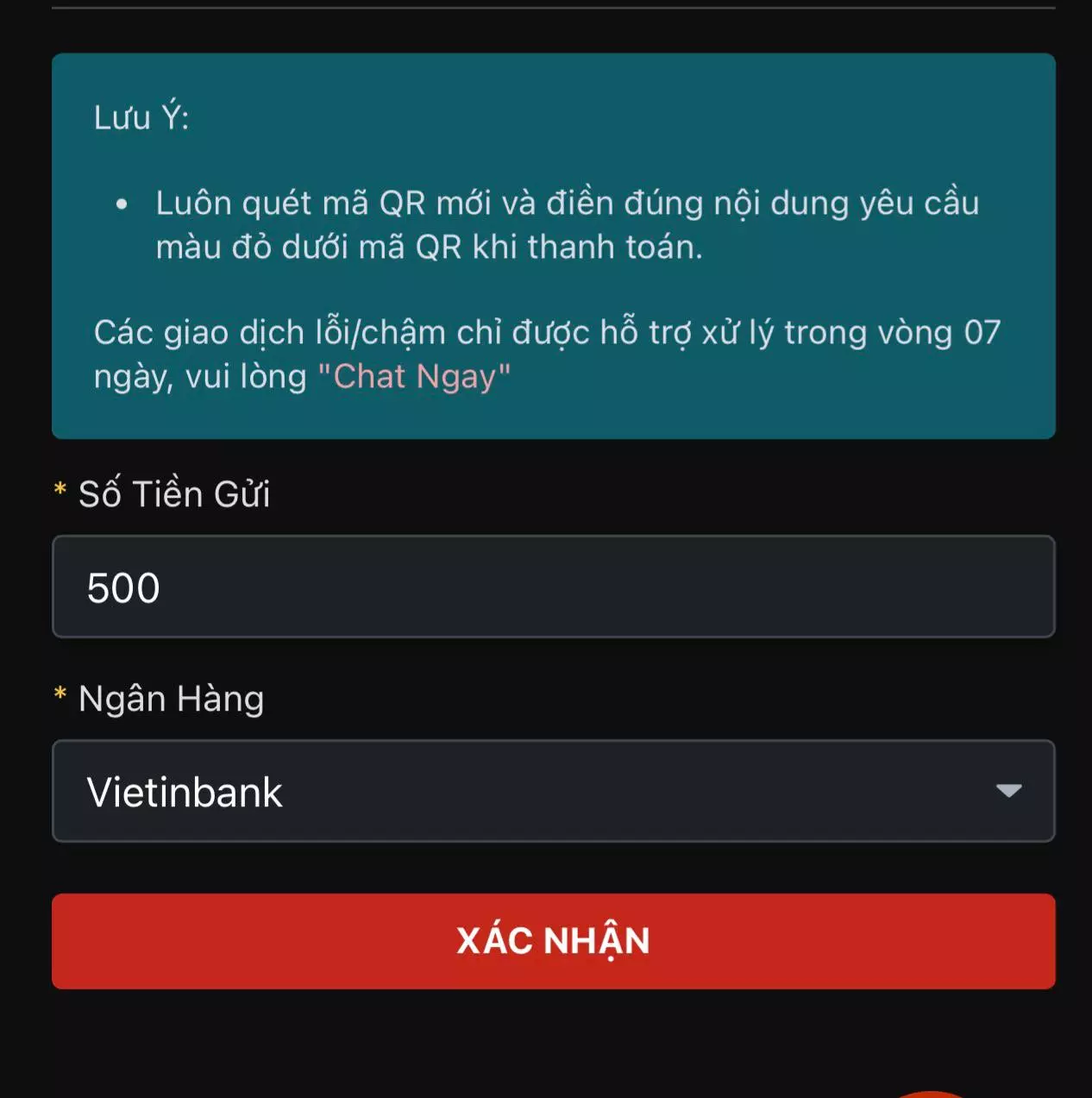 Gửi tiền VN88 bước 1 Gửi tiền VN88
